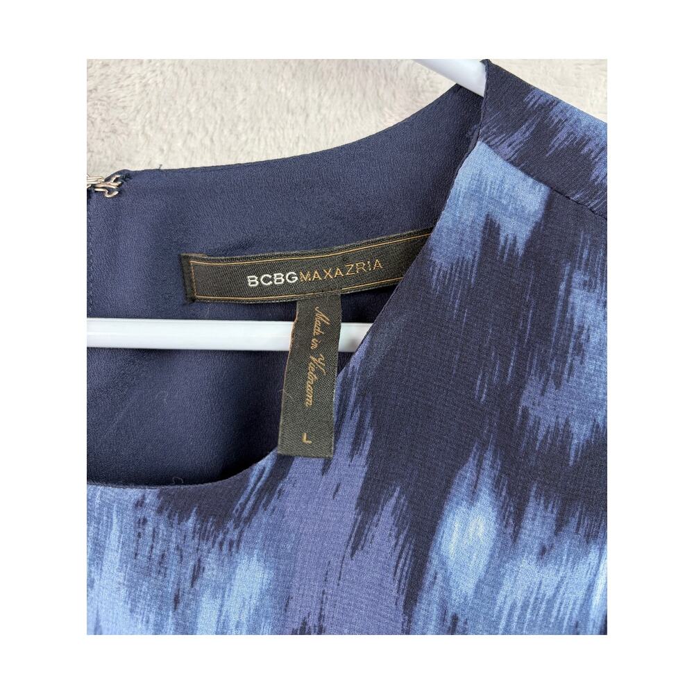BCBGMAXAZRIA Pacific Blue “Cloud” Ruffle Hem Shift Dress – Size L - Picture 6 of 7
